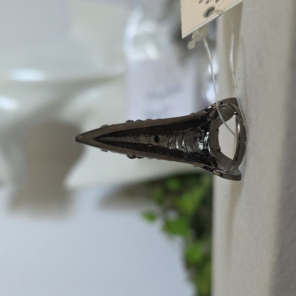 Silver with Rhinestones Claw Midi Ring - Picture 9 of 11